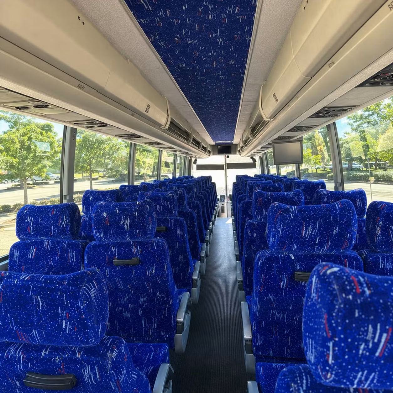 56 passenger charter bus interior
