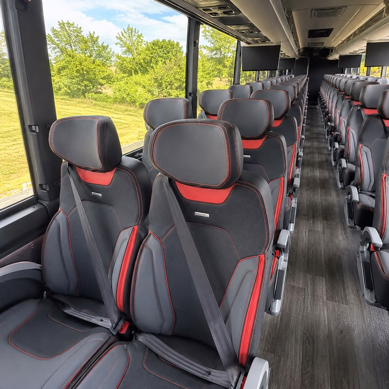 lancaster charter bus rental interior